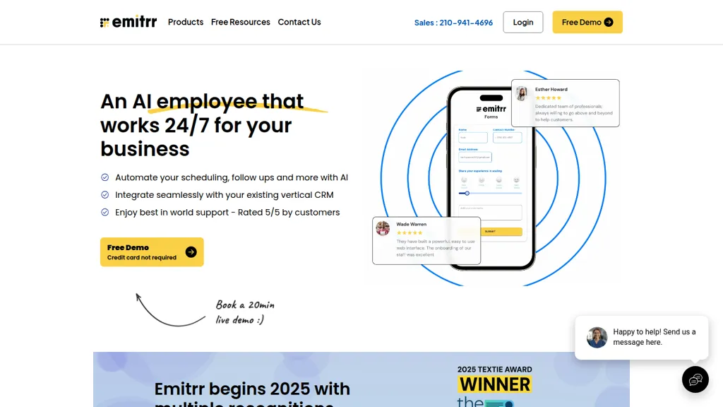 Emitrr AI tool screenshot