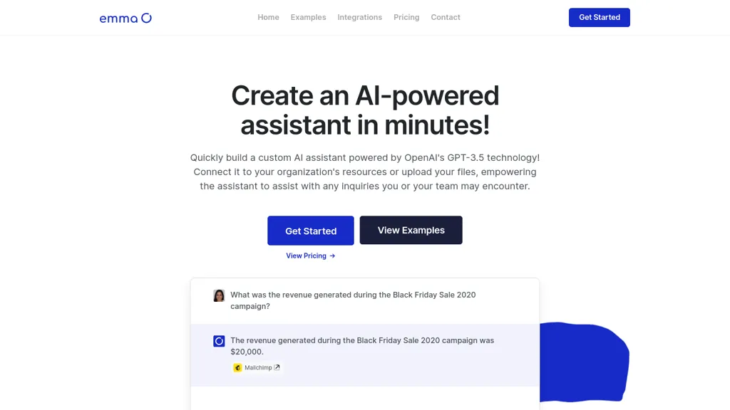Emma AI website