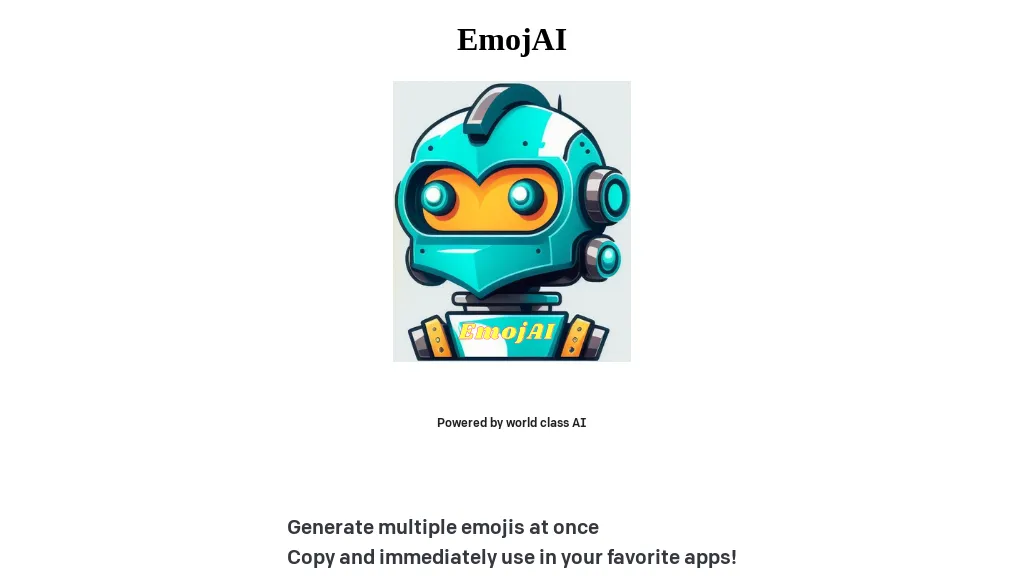 EmojAi website