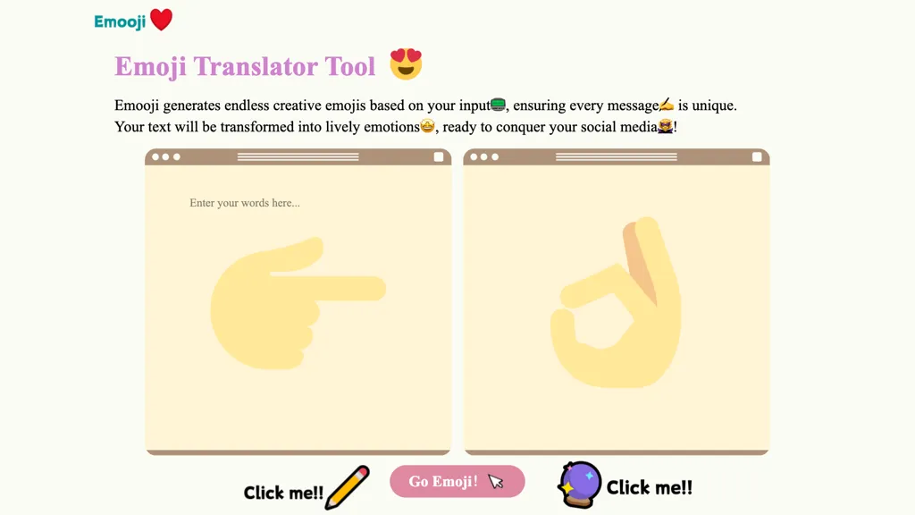 Emooji AI tool screenshot