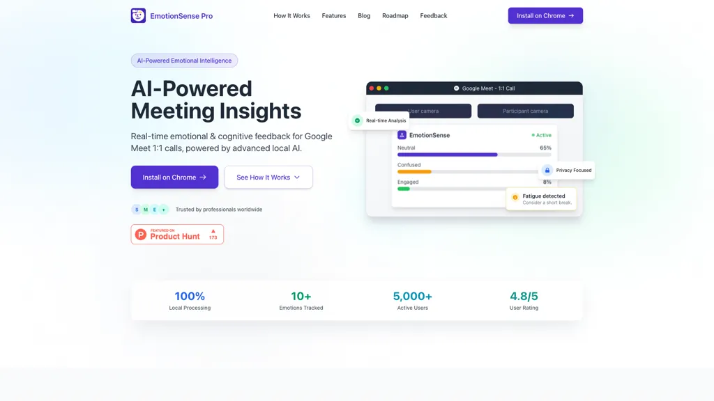 EmotionSense Pro AI tool screenshot