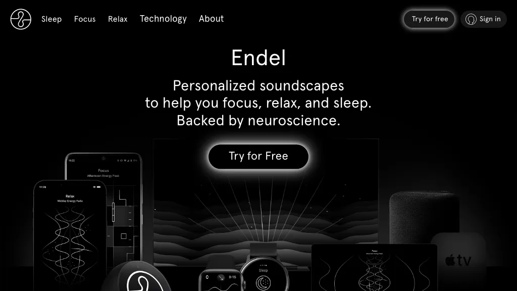 Endel website