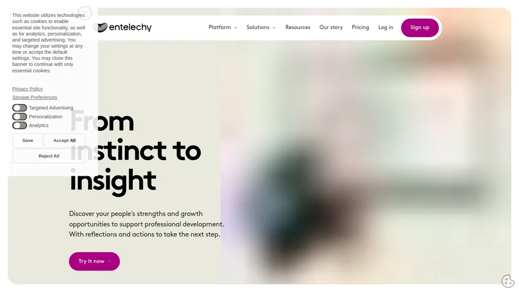 Entelechy Discover website