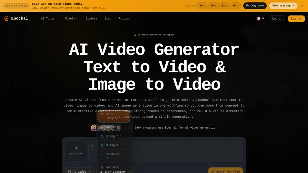 Epochal AI tool screenshot