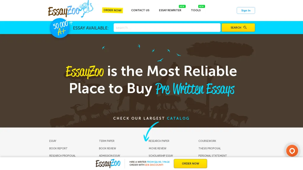 EssayZoo website