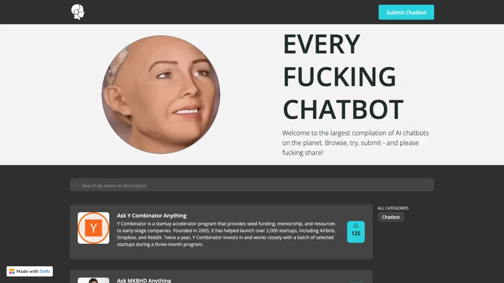 Every Chatbot website