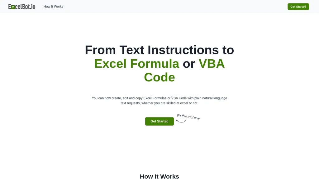 Excelbot website