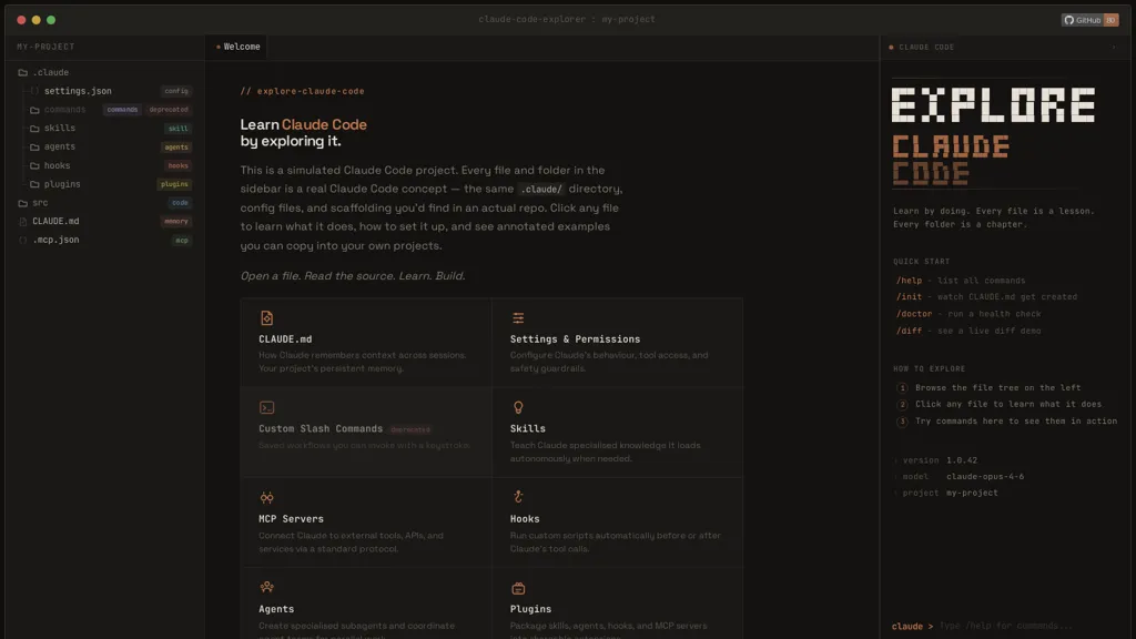 ExploreClaudeCode AI tool screenshot