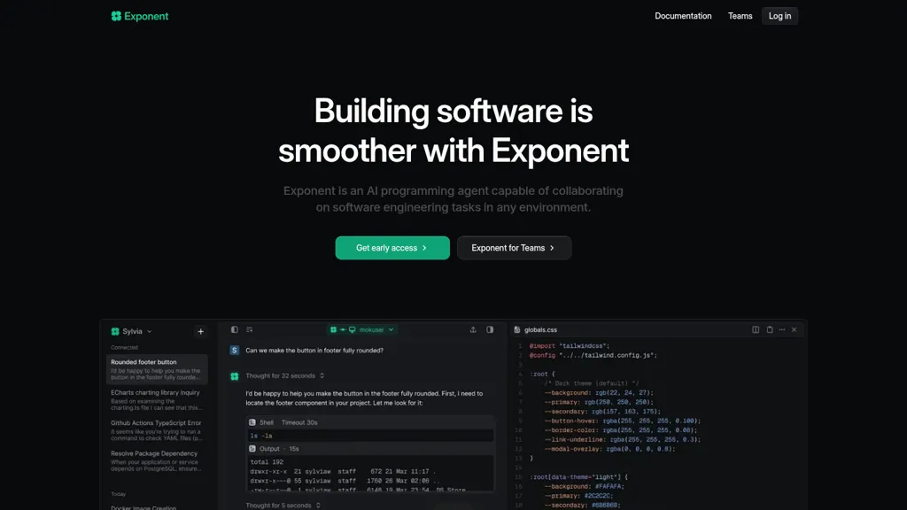 Exponent AI tool screenshot