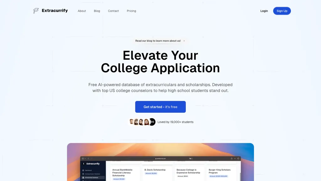 Extracurrify website
