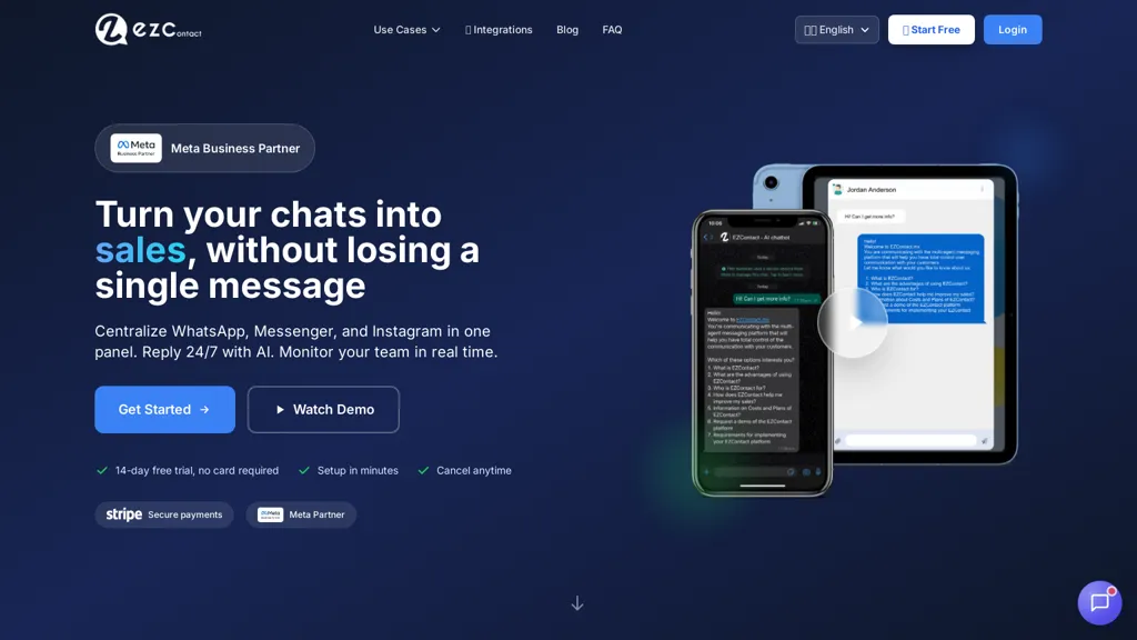 EZContact AI tool screenshot