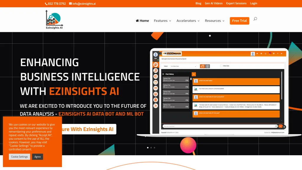 EzInsights AI website