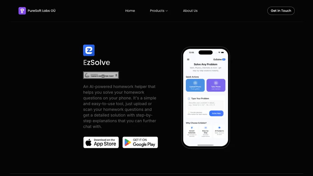 EzSolve: AI Homework Helper image