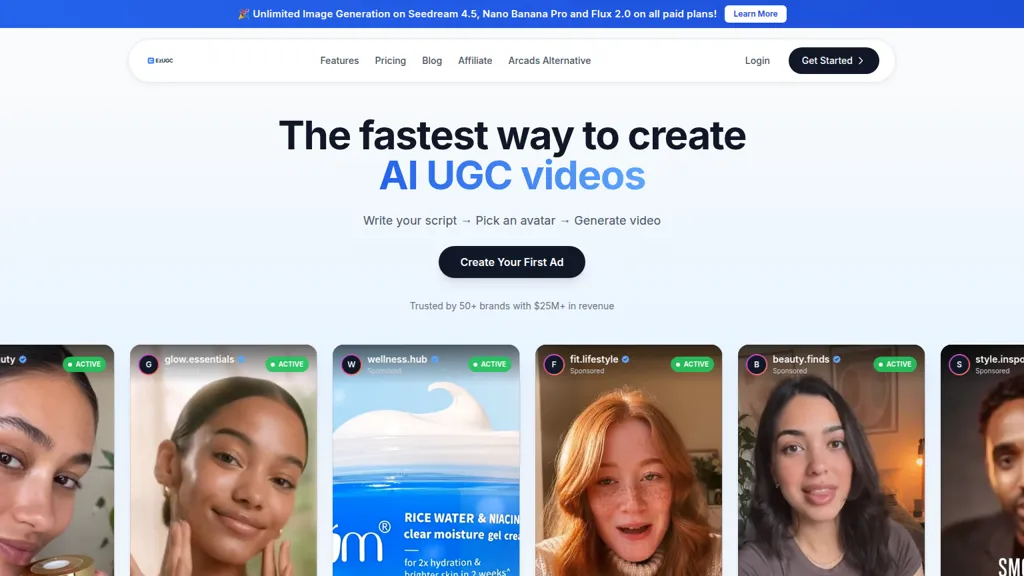EzUGC AI tool screenshot
