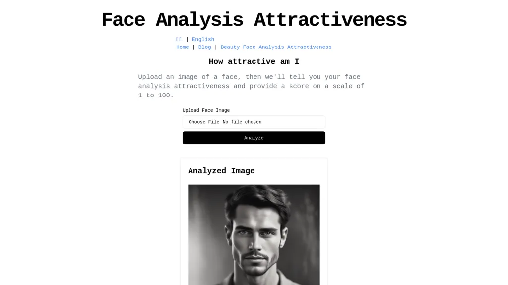 Face Analysis Attractiveness website