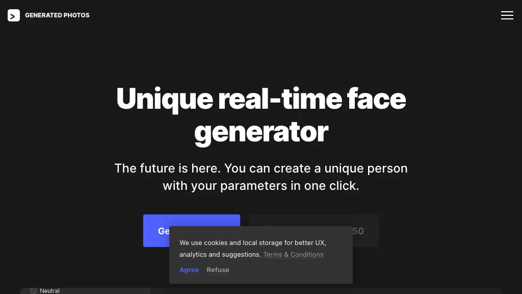 Face-generator website