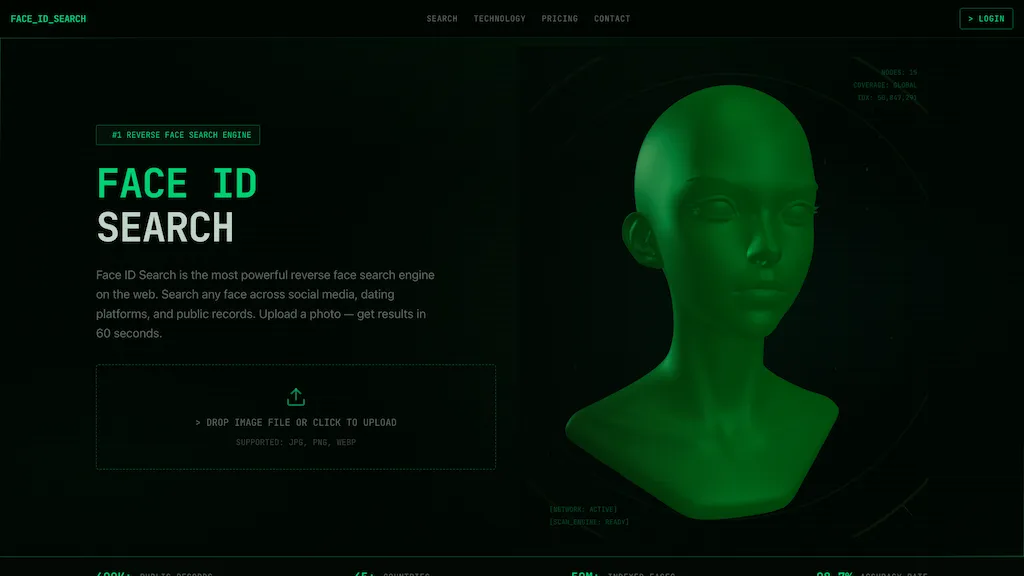 Face ID Search AI tool screenshot