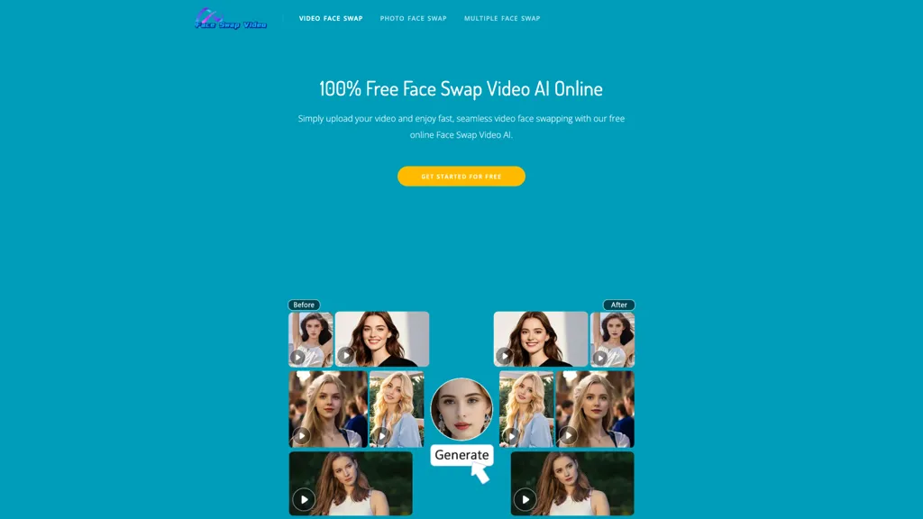 Face Swap Video AI tool screenshot