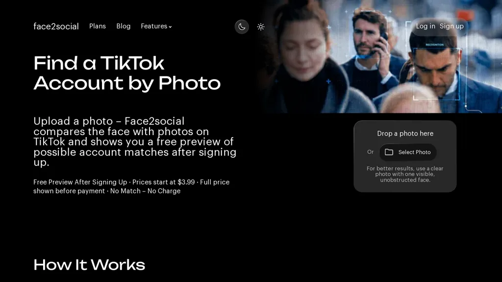 Face2social screenshot