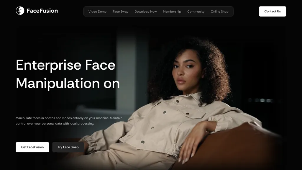 FaceFusion.io AI tool screenshot