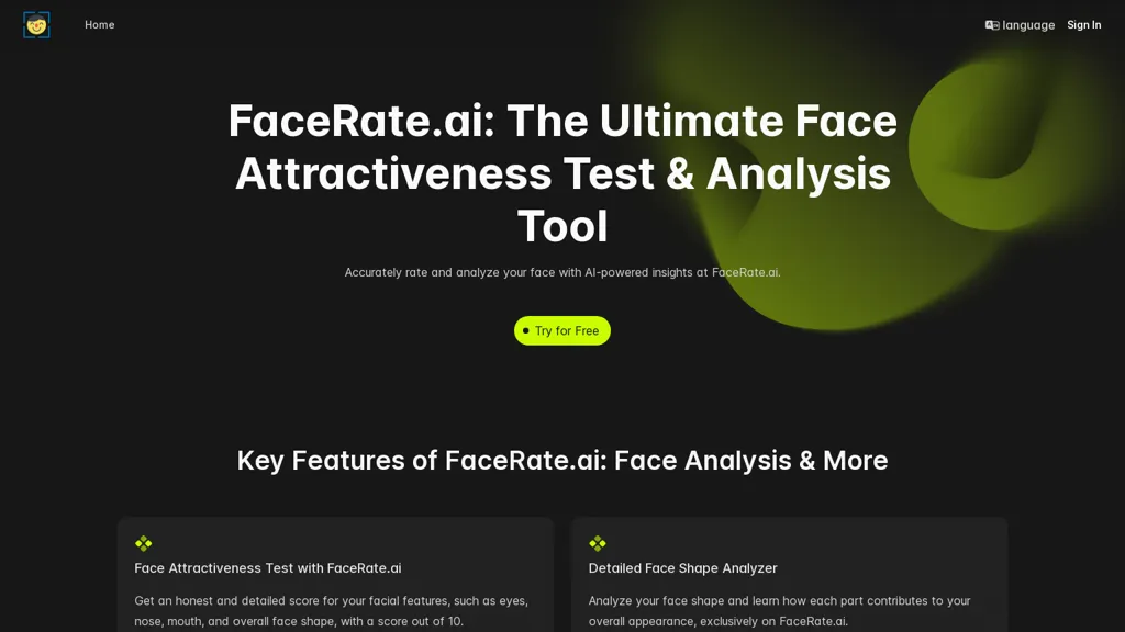 FaceRate.ai website