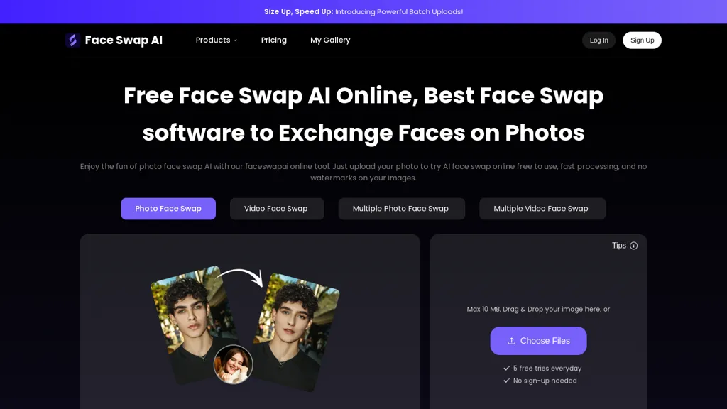 FaceSwapai.online AI tool screenshot