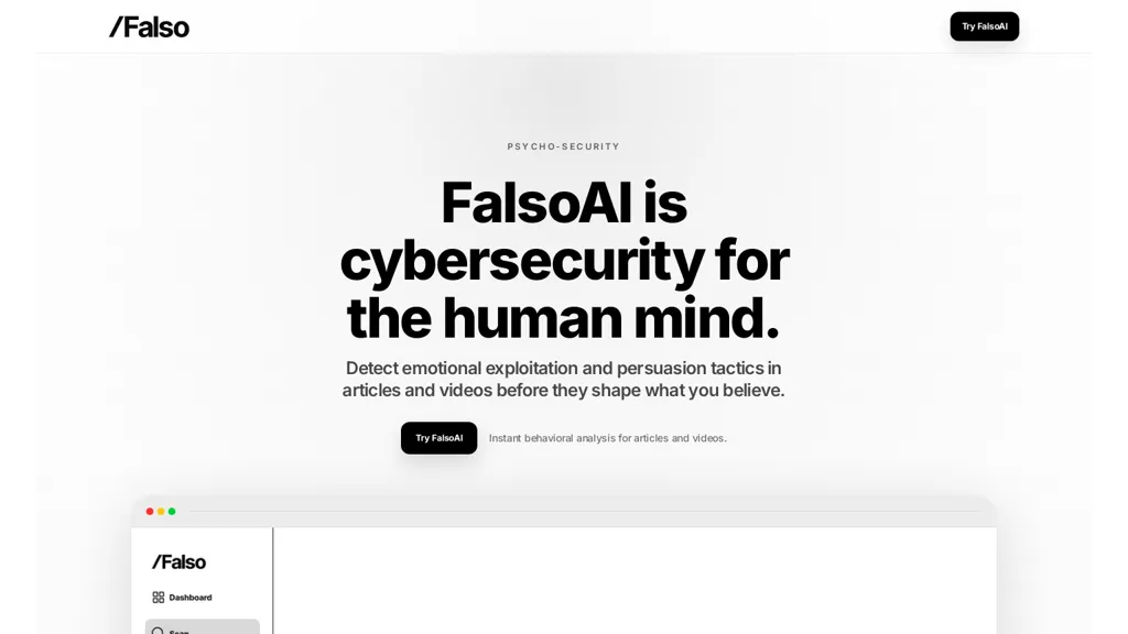 FalsoAI AI tool screenshot