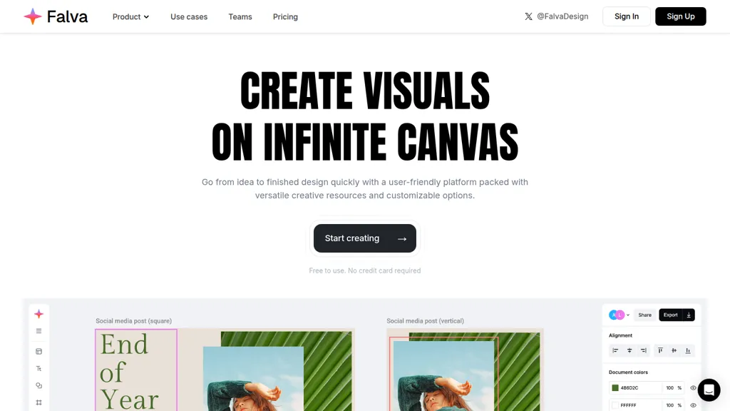 Falva AI tool screenshot