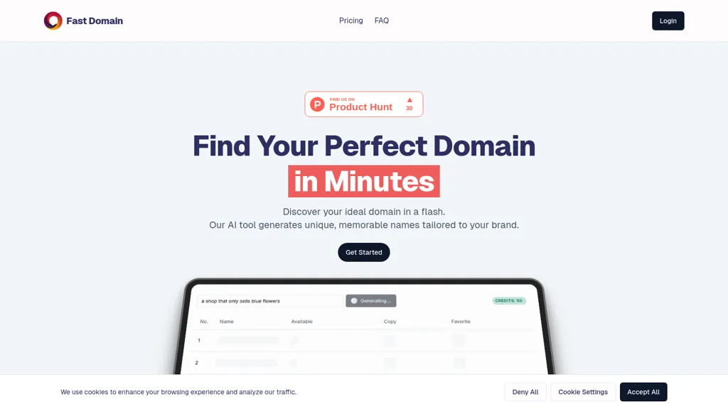 Fast Domain website