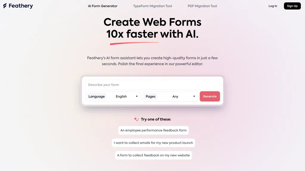 Feathery ai website