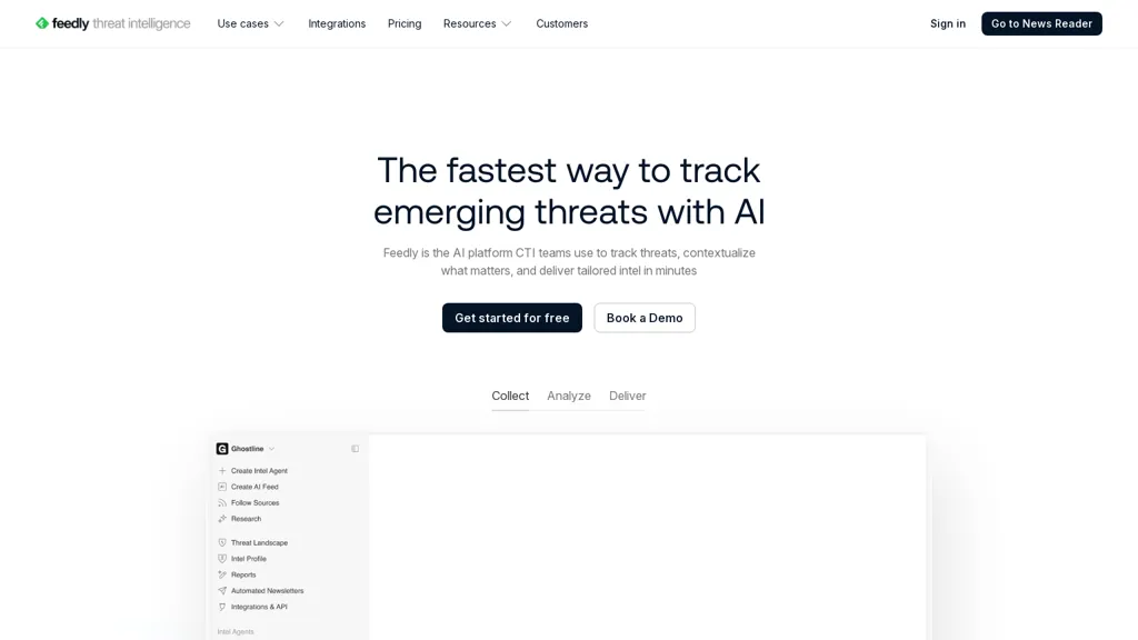Feedly AI tool screenshot
