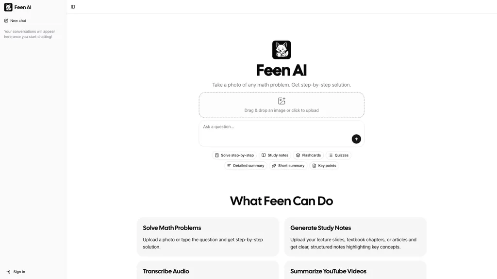 Feen AI AI tool screenshot