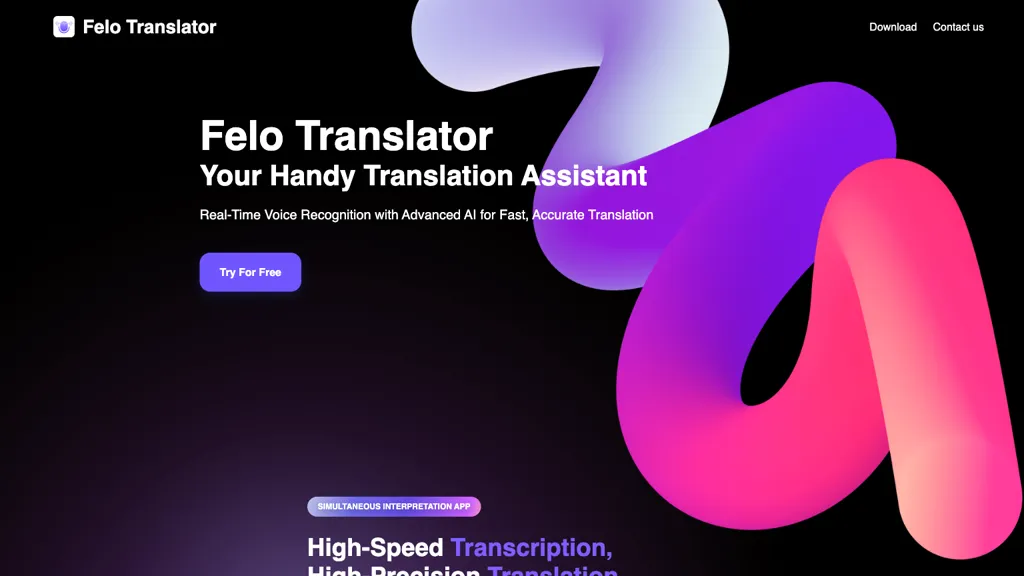 Felo Translator website