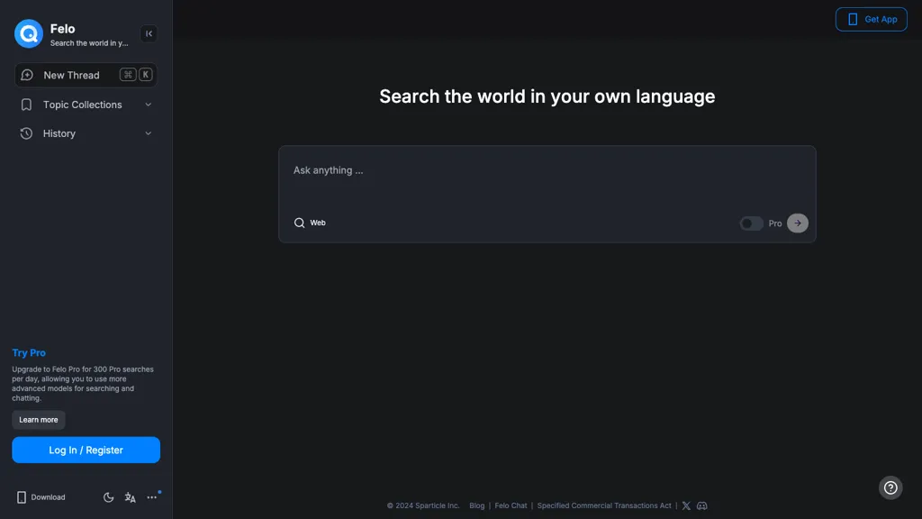 Felo AI website