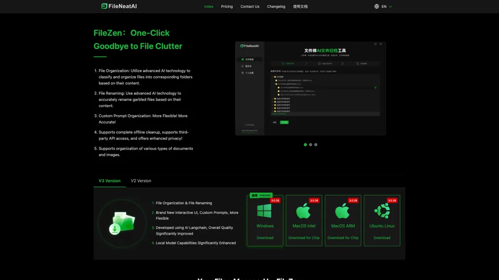 FileZen AI tool screenshot