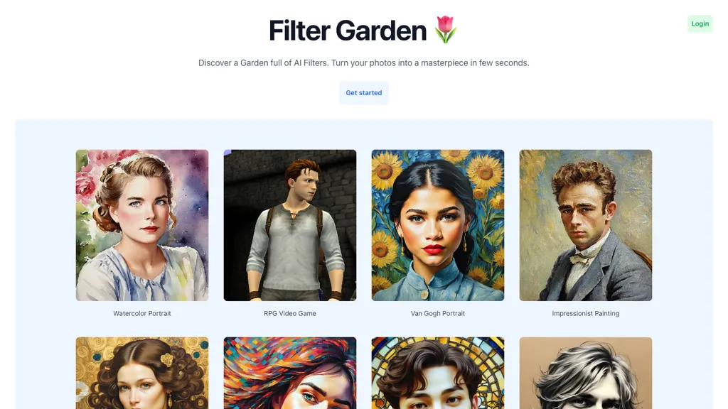 Filter Garden website