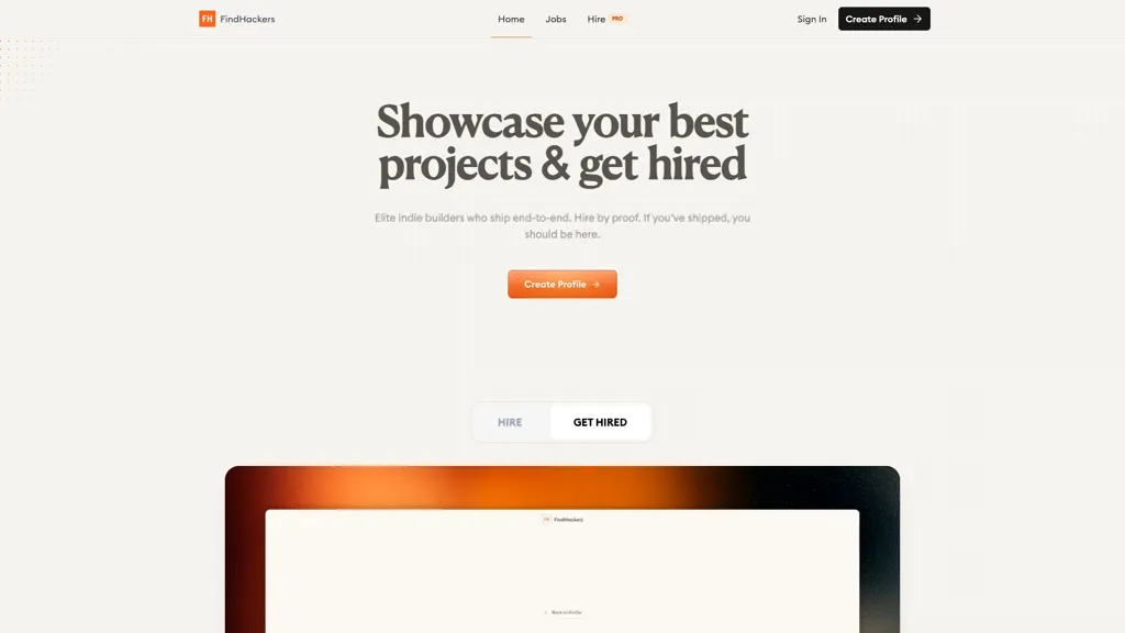 FindHackers AI tool screenshot