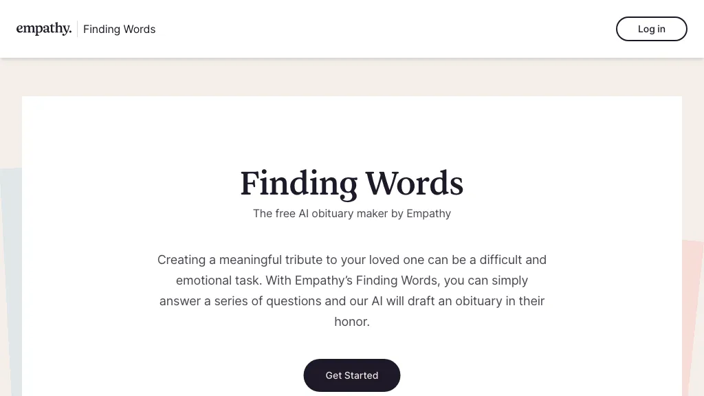 Finding Words website