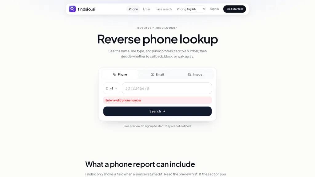 Findsio screenshot