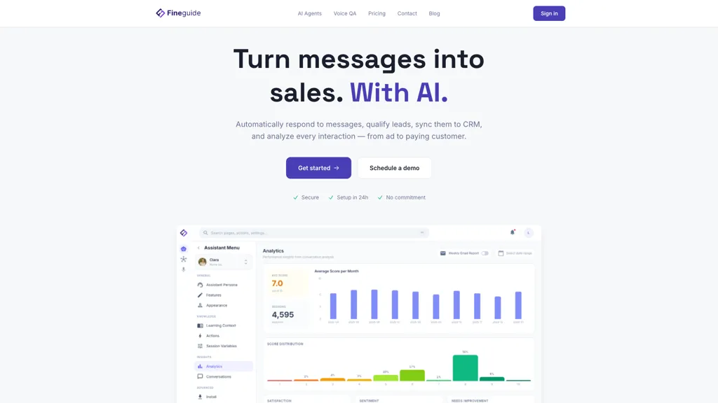 Fineguide.ai AI tool screenshot
