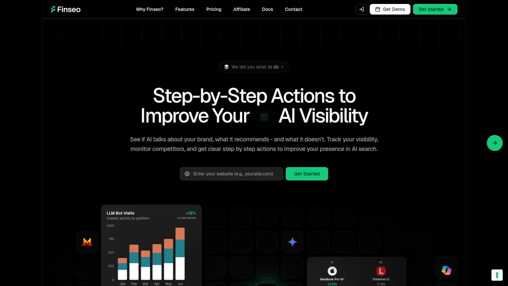 Finseo.ai AI tool screenshot