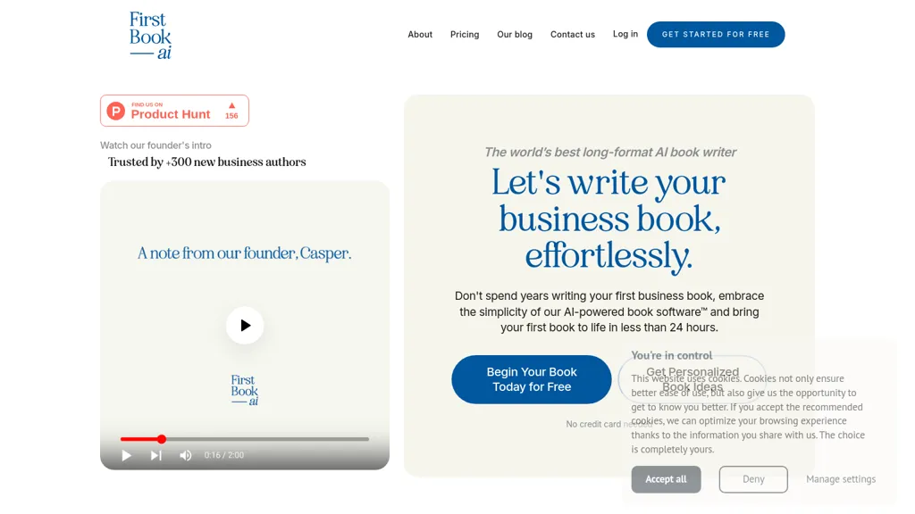 First Book ai website
