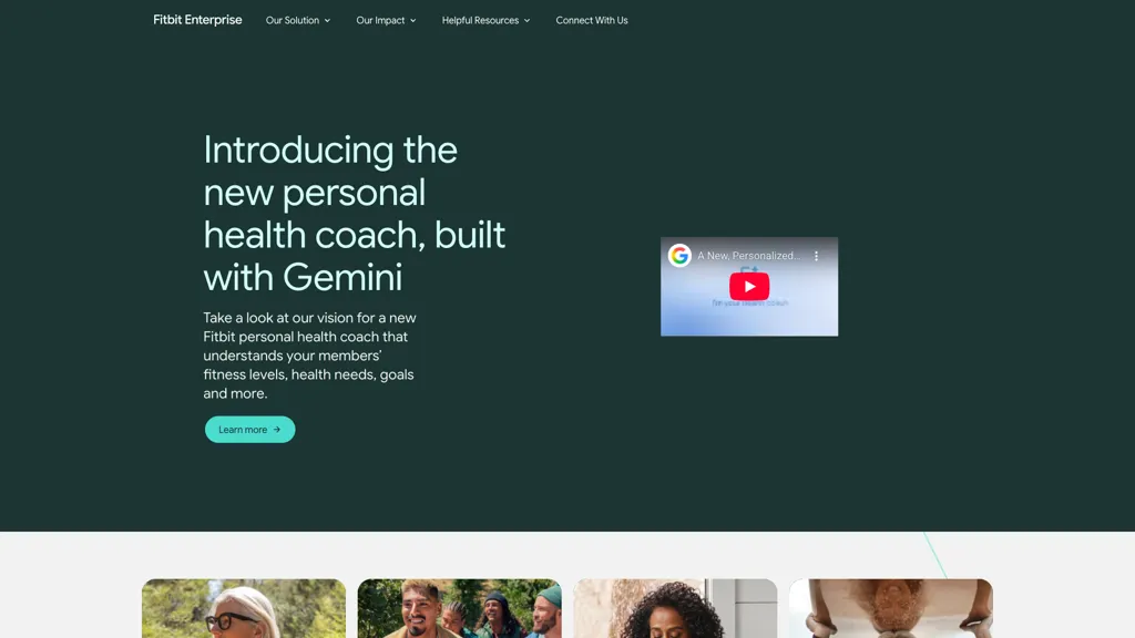 Fitbit.google AI tool screenshot