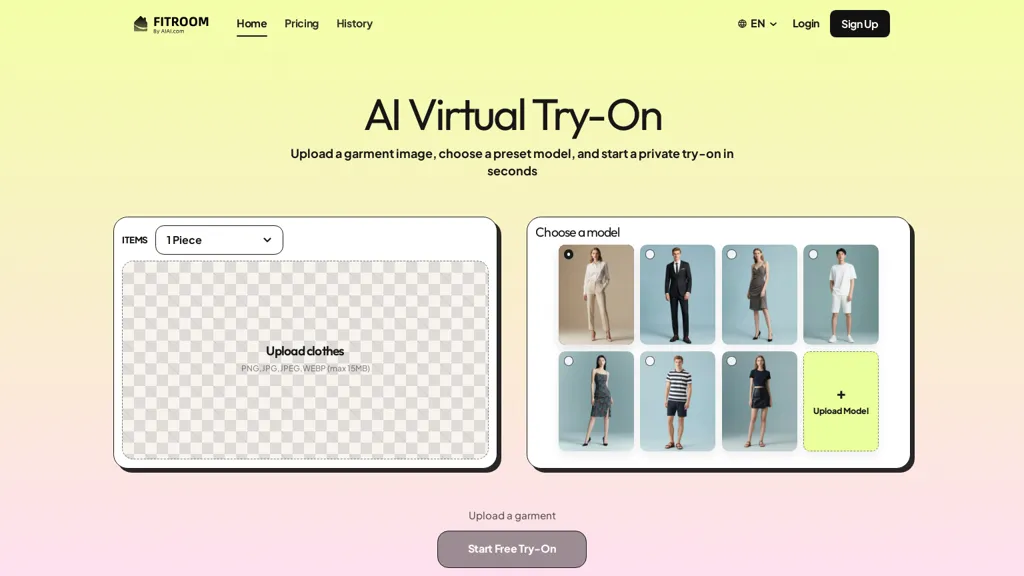 Fitroom - AIAI AI tool screenshot