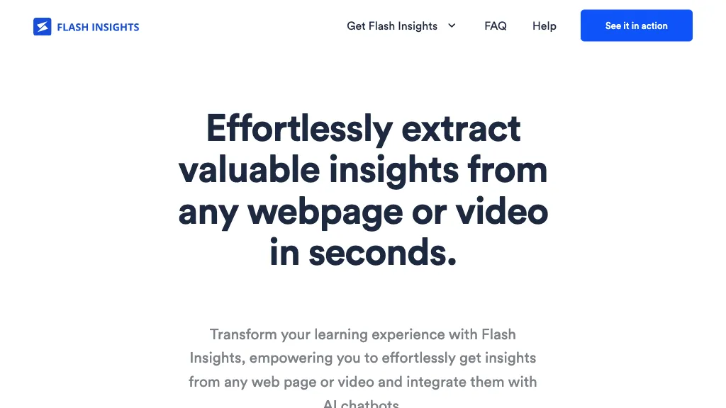 Flash Insights website