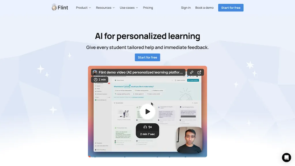 Flint AI website