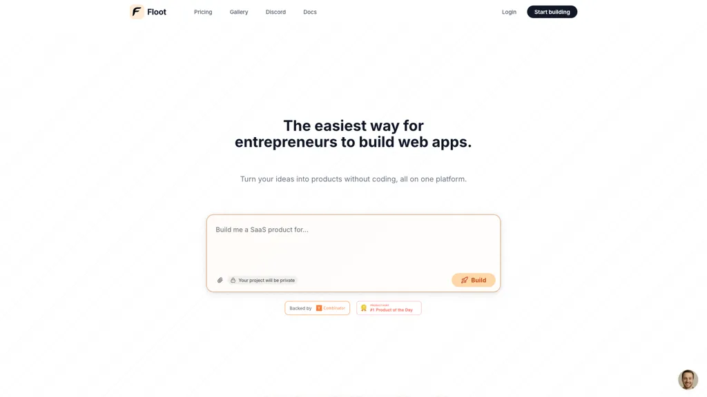 Floot AI tool screenshot