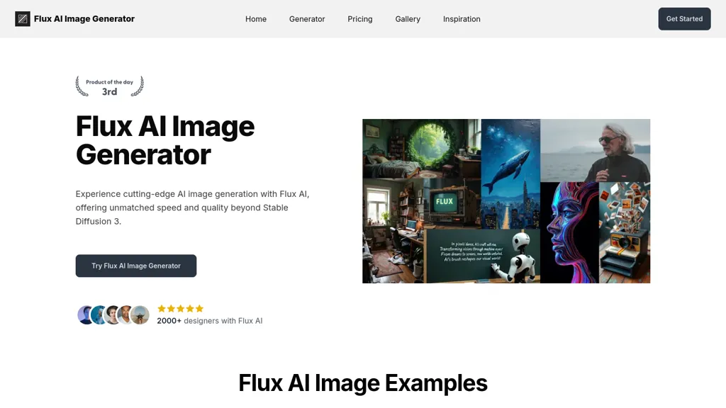 FluxImageGenerators website