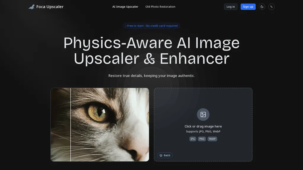 Foca Upscaler AI tool screenshot