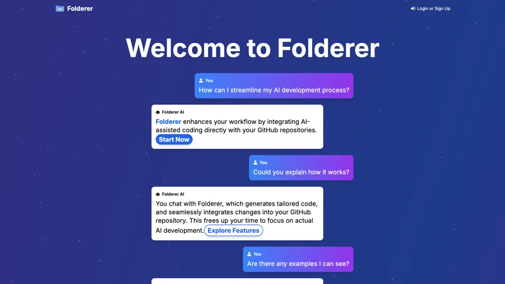 Folderer AI tool screenshot